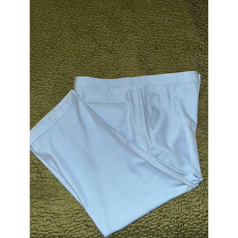 MONTIQUE Men's Dress Pants size 38, Pleated Blue  Polyester